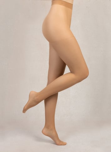Matte panty met platte naden BLEUFORET Beige